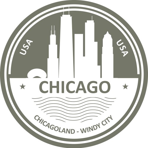Chicago City Stamp Royalty Free Vector Image - VectorStock