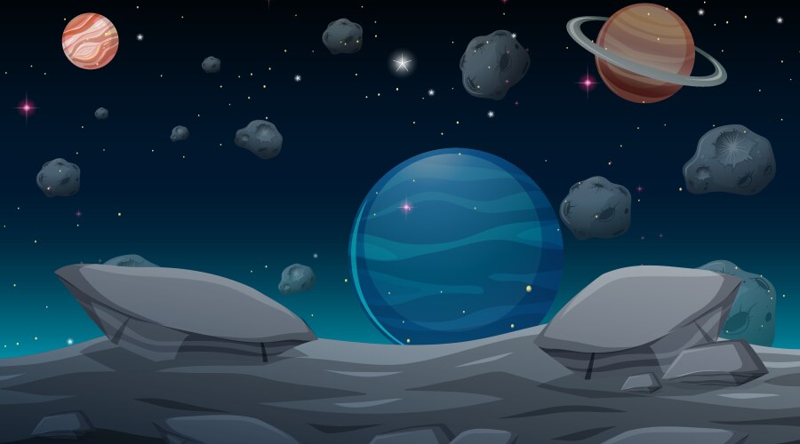 Isolated moon on white background Royalty Free Vector Image
