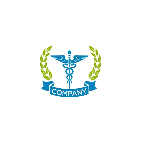 shield leaves medical logo icon symbol vector image vector image