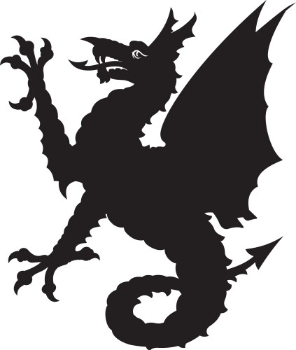 Heraldic dragon tattoo Vector Image