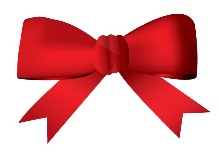 Pink satin bow ribbon with knot Royalty Free Vector Image