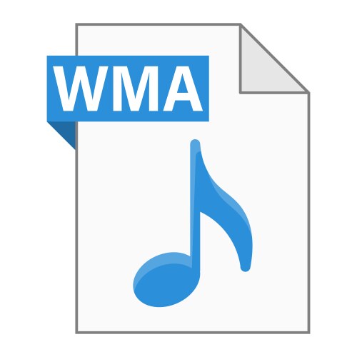 Modern flat design of wma file icon for web vector image