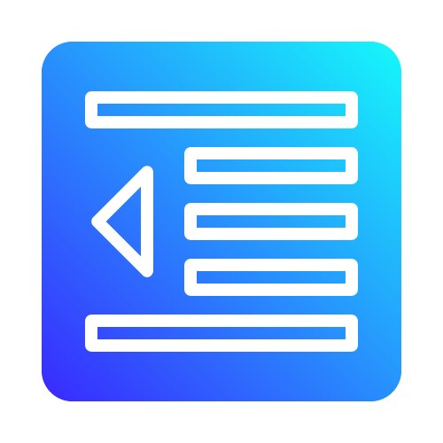 Align left icon for user interface design use vector image