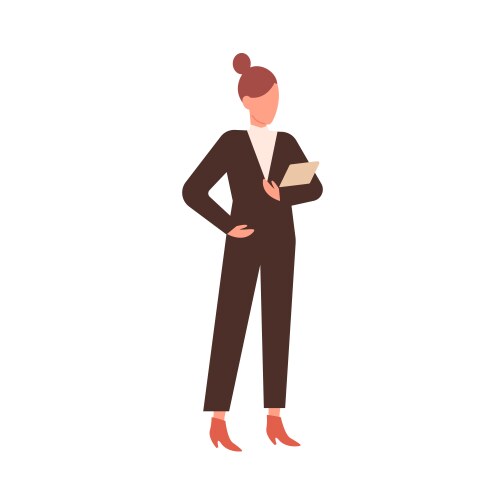 faceless business woman silhouette in fashionable vector image