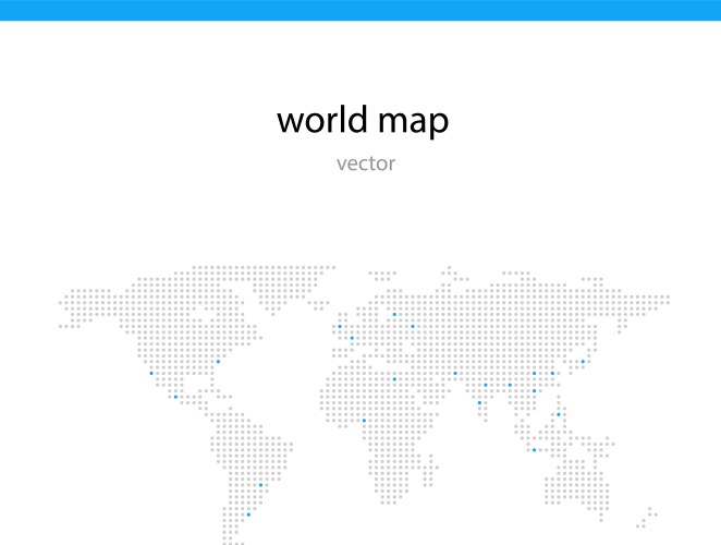 Global Dot Map 15393829 Royalty Free Vector Vectorstock