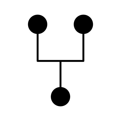 Code branch icon set merge data request symbol vector image
