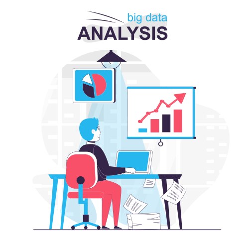 Big data 2x2 design concept Royalty Free Vector Image