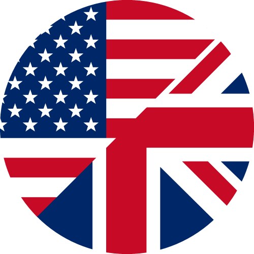 Usa flag circle logo Royalty Free Vector Image