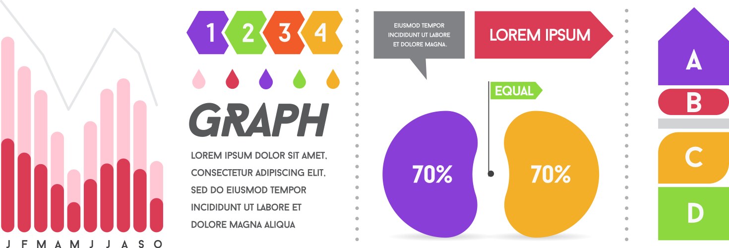 business data visualization process chart vector image