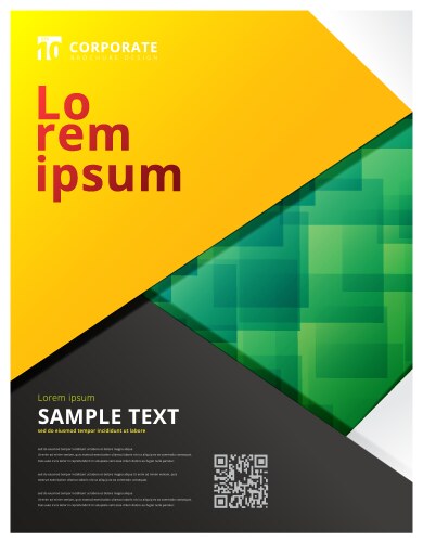 abstract brochure template geometric technology vector