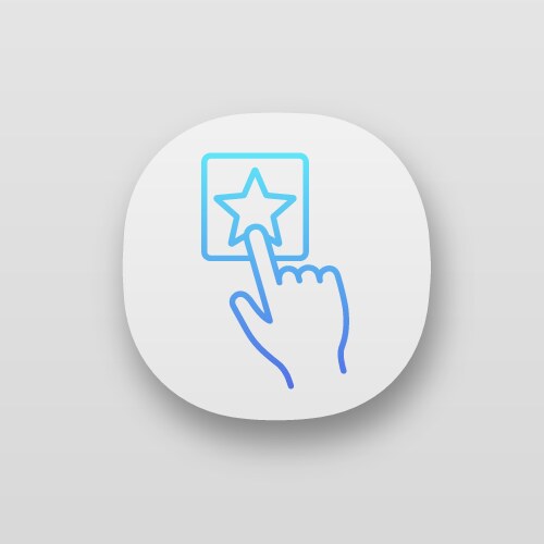 Add to favorite button click app icons set vector image