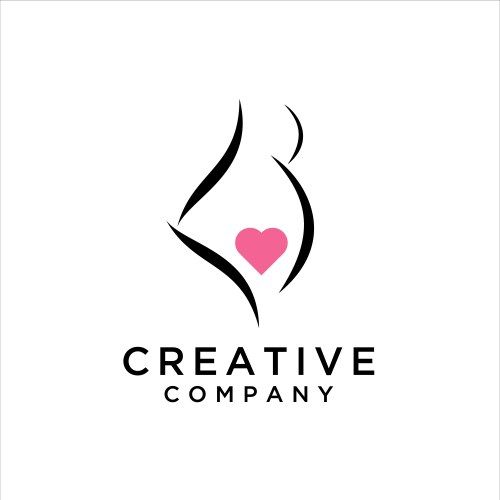 Pregnant icon in a flat style Vector Image