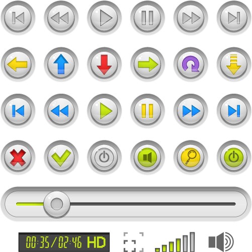 Buttons Royalty Free Vector Image - VectorStock