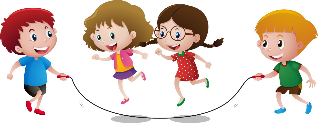 Cartoon jump rope Royalty Free Vector Image - VectorStock