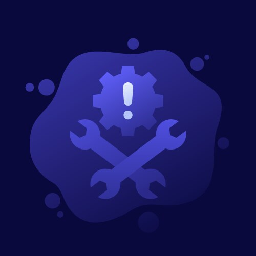 Fixing errors and technical problems icon vector image