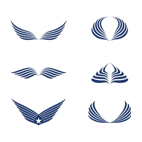 Wing concept icon template Vector Image