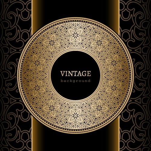 Elegant Gold Ornamental Background Vector Image