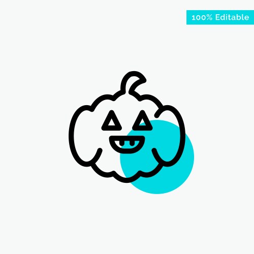 Pumpkin american turquoise highlight circle Vector Image