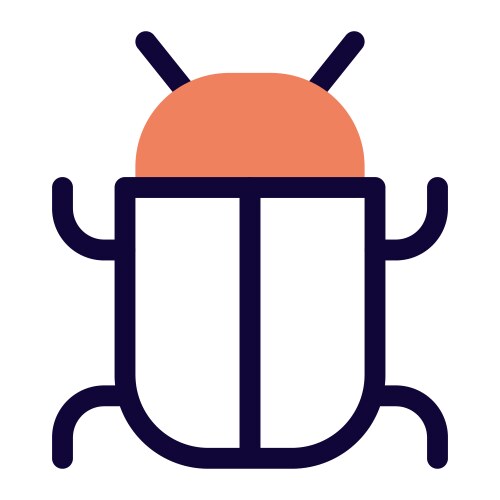 Bug an error in computer program vector image