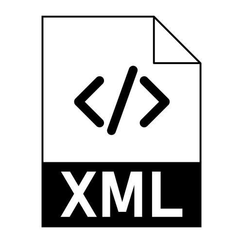 Modern flat design of xml file icon for web vector image