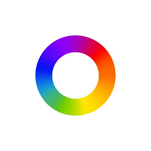 Rgb color wheel spectrum selector picker vector image