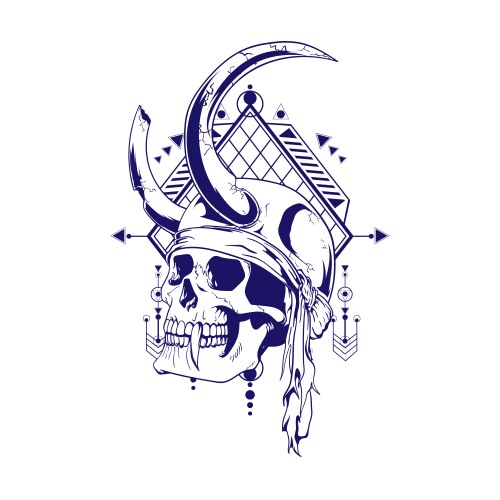 Skull can use for e-sport and gaming logo Vector Image