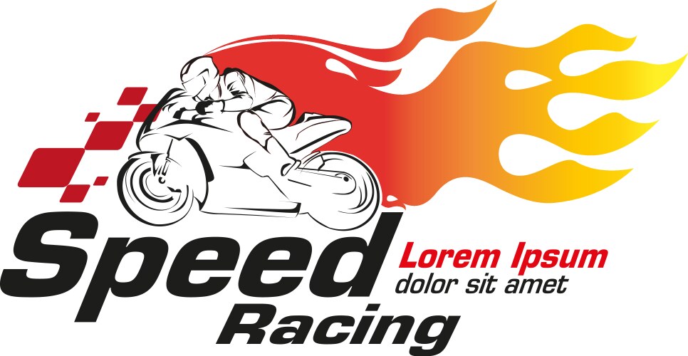 Speed race logo event Royalty Free Vector Image