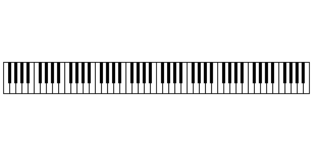Piano ruler scale for math musician usage Vector Image