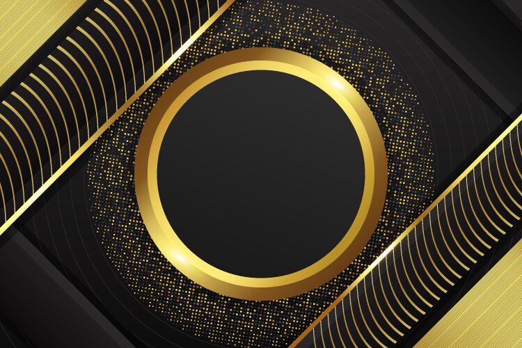 Black luxury background geometric overlapped Vector Image