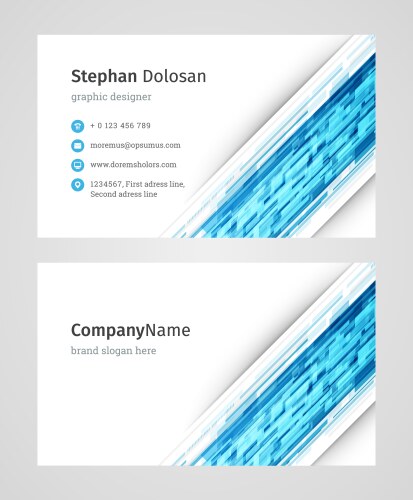 Business card template modern creative and clean vector image