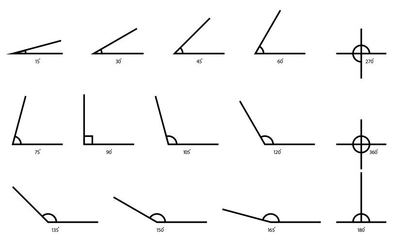 Angle with different degrees icon of obtuse Vector Image
