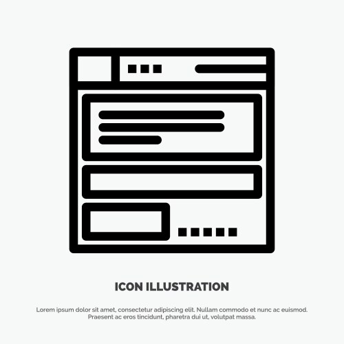 File browser computing code line icon vector image