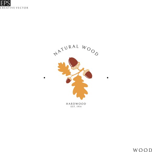 Hardwood logo Royalty Free Vector Image - VectorStock