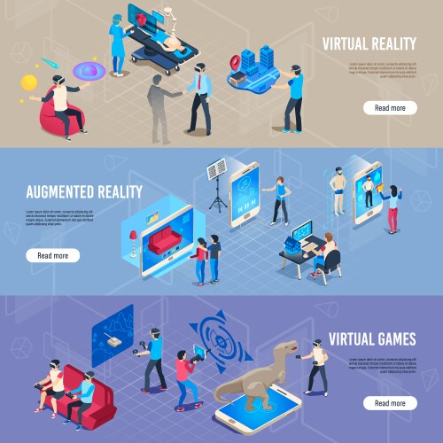 VR & Augmented Reality People Vector Image
