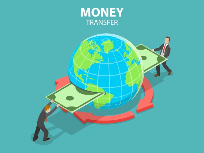 International money transfer Vector Images & Graphics for Commercial Use | VectorStock