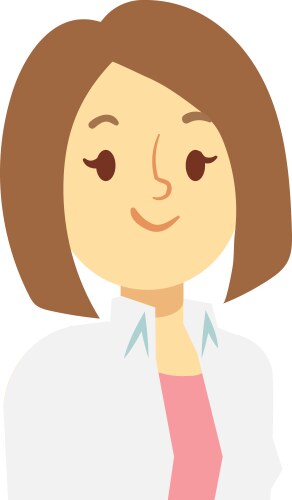 female doctor avatar woman in medical coat vector