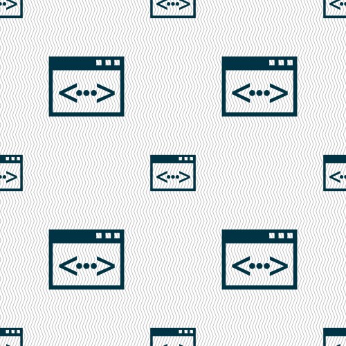 Code sign icon programmer symbol seamless abstract vektorbild