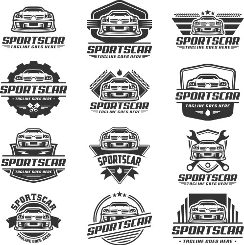 Sports Car Logo Templates & Icons Vector Image