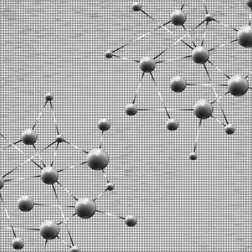 Molecule structure gray background Royalty Free Vector Image