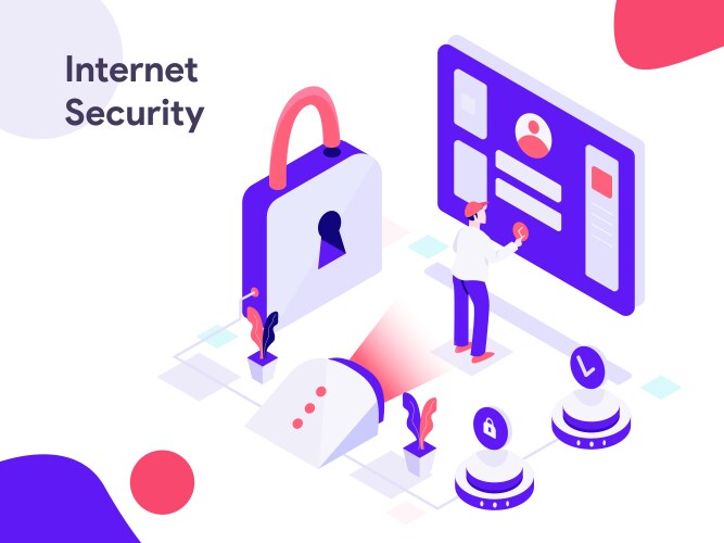 Public security isometric infographics Royalty Free Vector