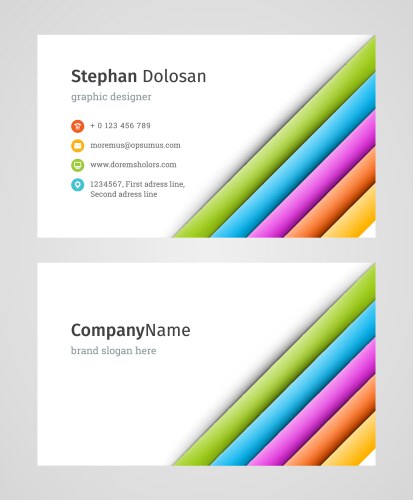 business card template modern creative and clean vector image