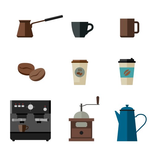 Four coffee drink icons Royalty Free Vector Image