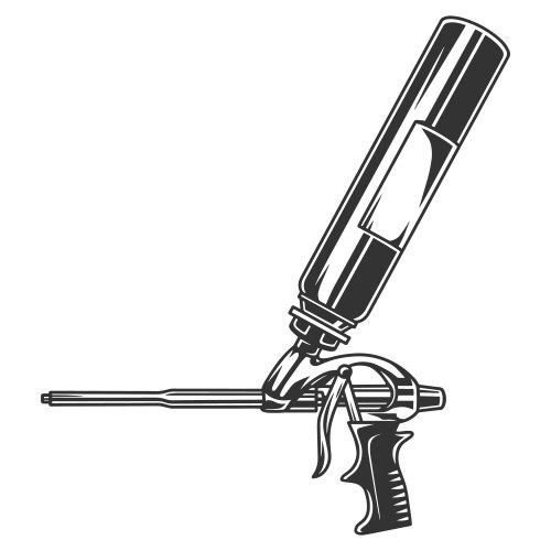 Foam gun insulation logo element Royalty Free Vector Image