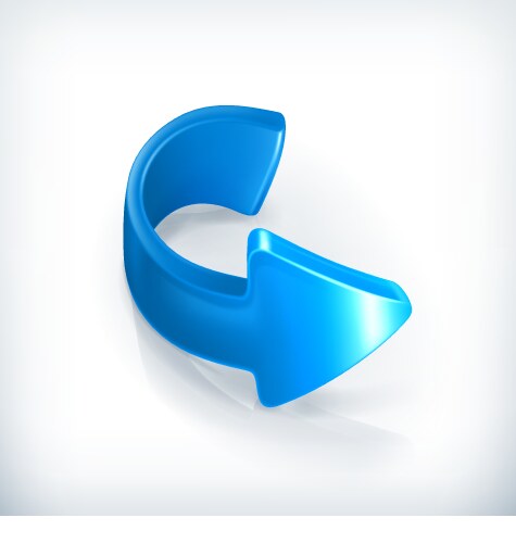 Blue arrow Royalty Free Vector Image - VectorStock