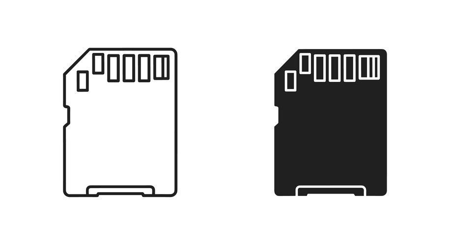 SD Card Memory Icon (59740838) – Royalty-Free Vector | VectorStock