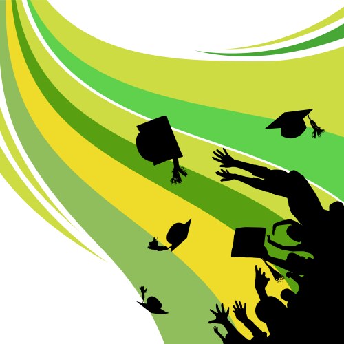Green Graduation Vector Graduation Royalty Free Vector Image - VectorStock