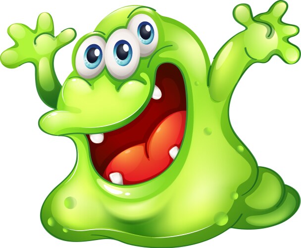 Green Slime Monster (1483868) – Royalty-Free Vector | VectorStock