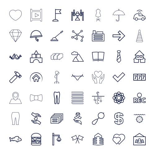 49 shape icons (36963869) – Free Vector | VectorStock