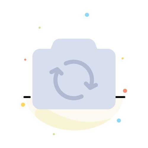Camera refresh basic ui abstract flat color icon vector image