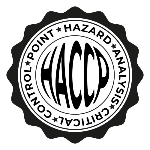 haccp stamp hazard analysis critical control vector image